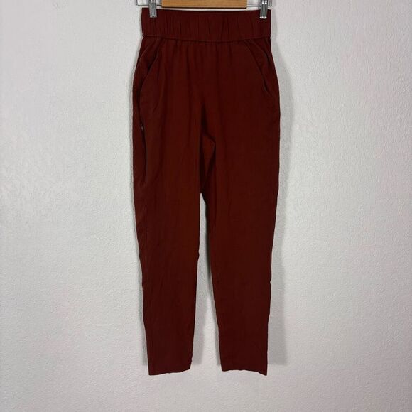Alder Women's Brick Red Skinny Leg Pull On Open Air Hiking Pants Size XS - Picture 1 of 8